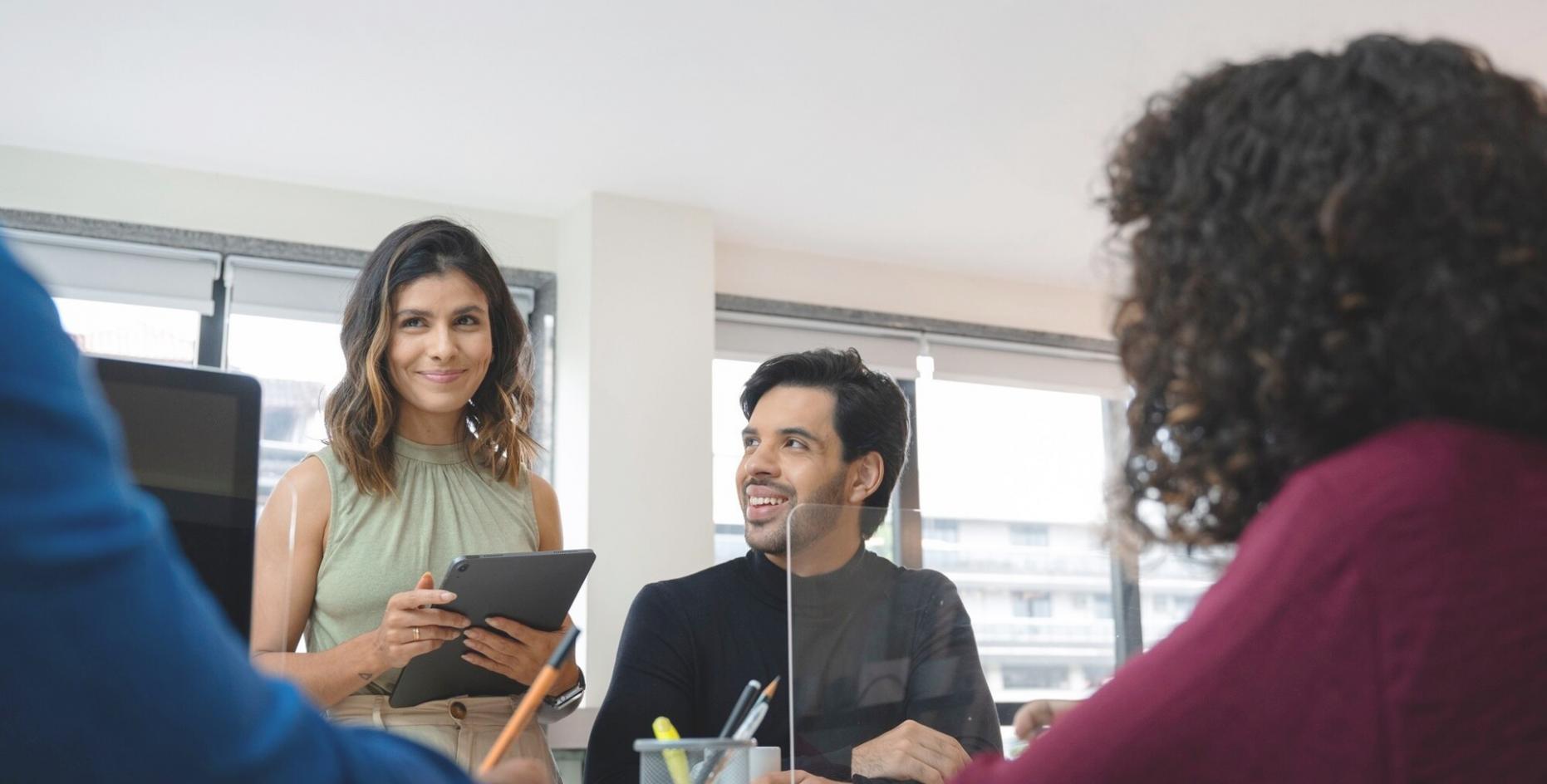 Business owner working on strategic planning documents